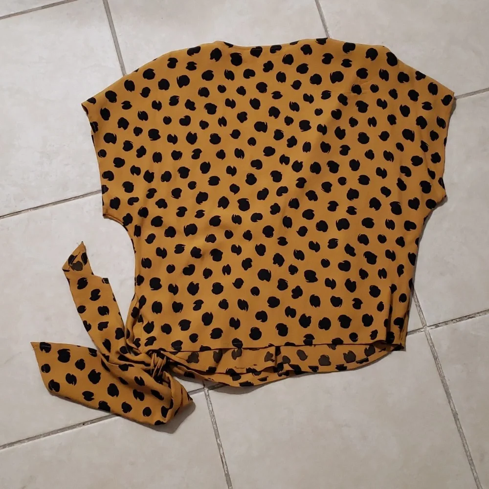 Madewell Sash Tie Cheetah Top- S - Picture 4 of 5